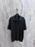 Ralph Lauren Men's Rib‑Knit Johnny Collar Short‑Sleeve Polo Shirt