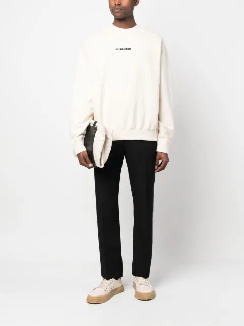 Jil Sander logo-print crew neck sweatshirt