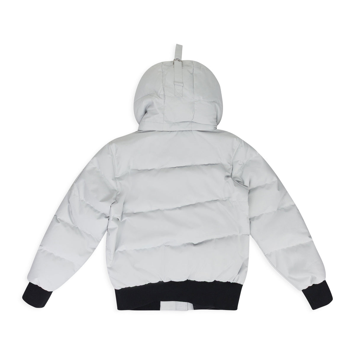 GREY CLOUD BOMBER SHEARLING PUFFER JACKET