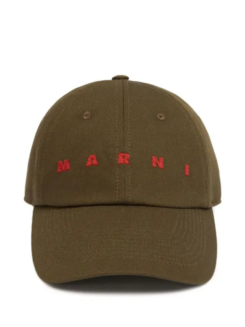 Marni Gabardine baseball cap with embroidered Logo