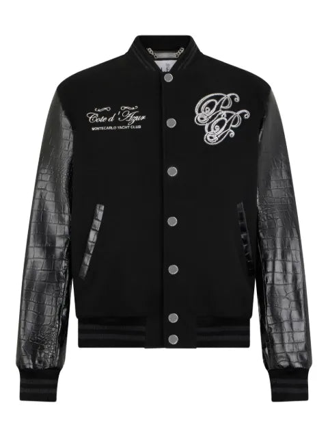 Philipp Plein black bomber jacket