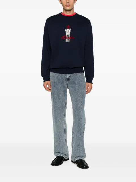 Drôle De Monsieur column-print sweatshirt