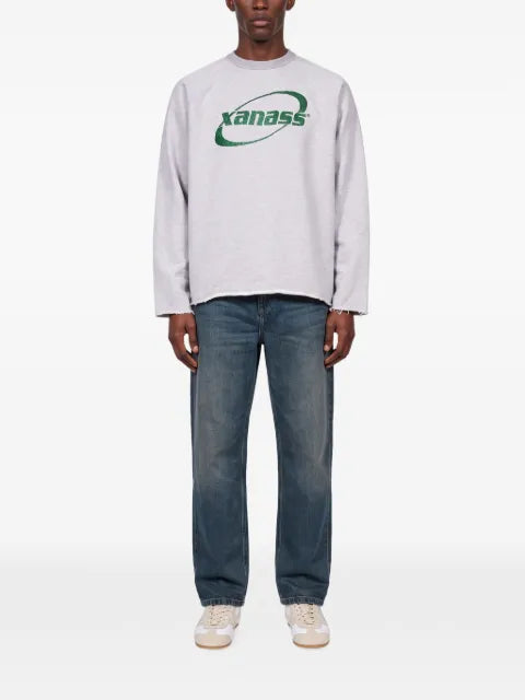 CARNE BOLLENTE Can't Get Enough glitter-logo raw-edge sweater