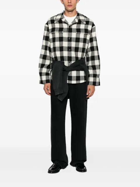 AMI Paris check-pattern button-up shirt