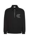 Calvin Klein logo-embroidered half-zip sweater