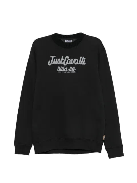 Just Cavalli logo-embroidered sweater