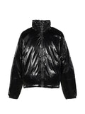 ESSENTIALS logo-print puffer jacket