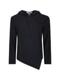 Comme Des Garçons Shirt asymmetric knitted hoodie