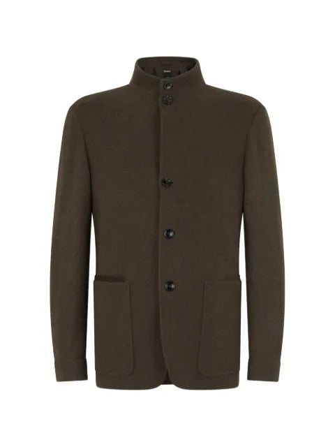 Zegna high-neck button-up jacket