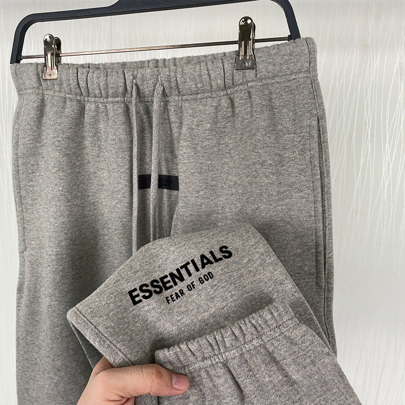 Fog Essentials Pant Black Flocked Printed Trousers