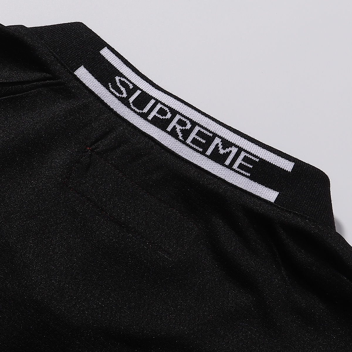 Supreme Black Contrast Panel Soccer Jersey T-Shirt