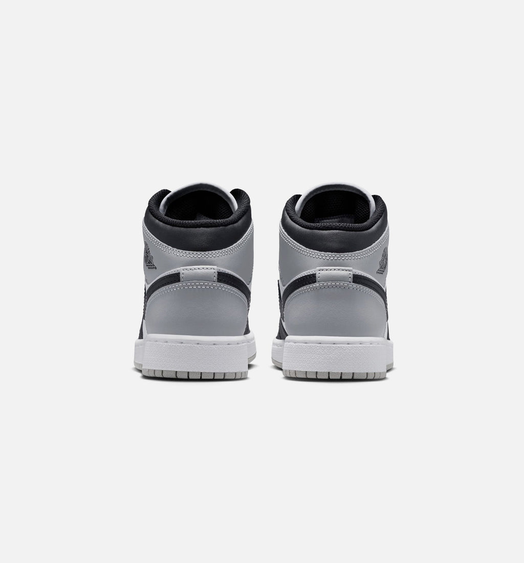Air Jordan 1 Mid | Big Kids' Lifestyle Shoe | White/Light Smoke Grey/Black