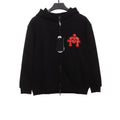 CHROME HEARTS Red Triple Cross Zip Up Hoodie