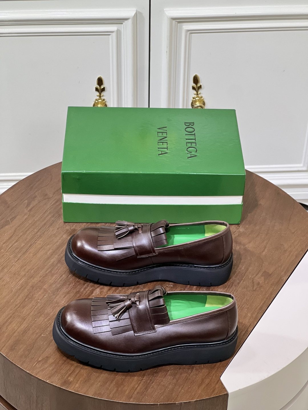 Bottega Veneta Men’s Tassel Lug Sole Loafers