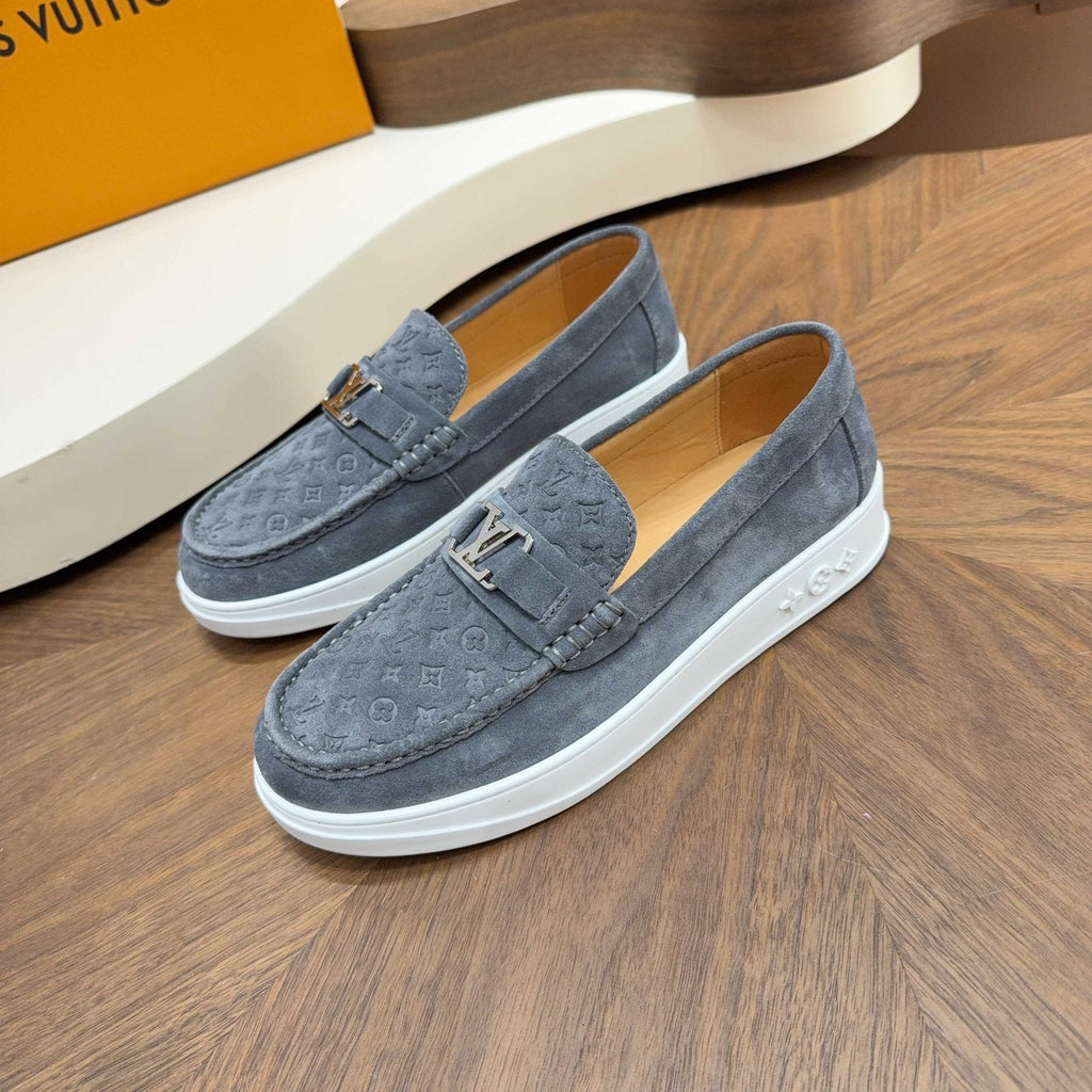 Louis Vuitton Men's Embossed Slip-On Sneakers