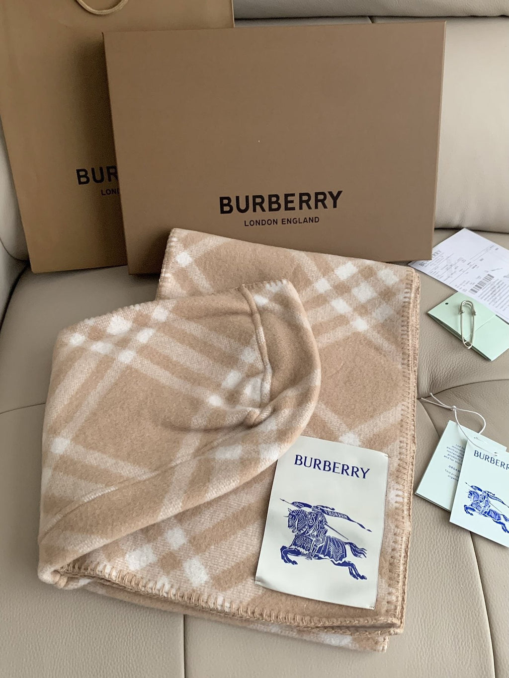 Burberry Plaid Hooded Scarf