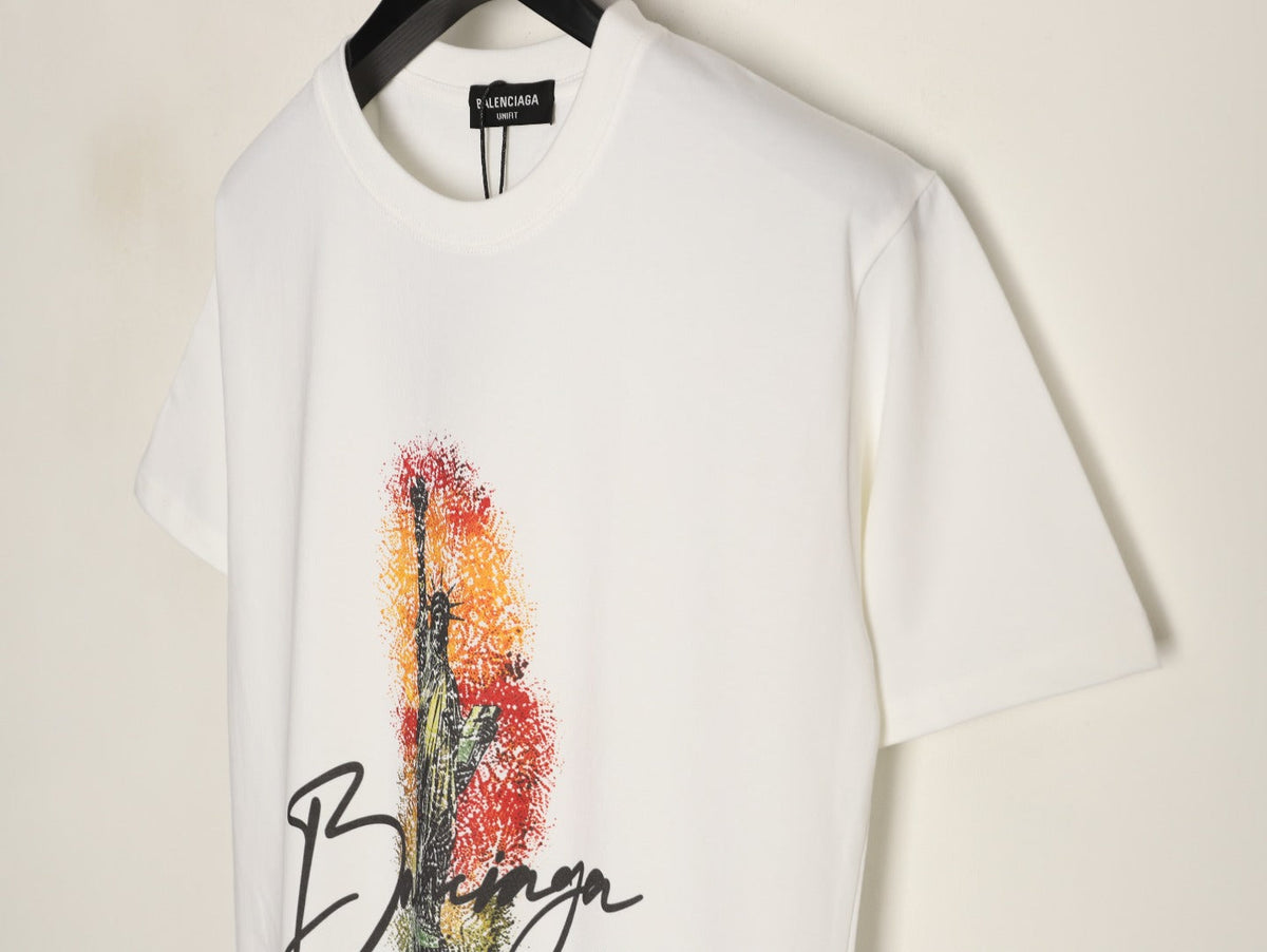 Balenciaga Statue of Liberty Graphic T-Shirt - White